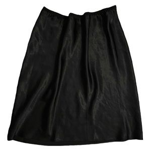 Vintage Black Midi Slip Skirt